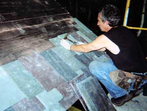 Joe Jenkins demonstrating at the Slate Roofing for Architects Course in Vermont